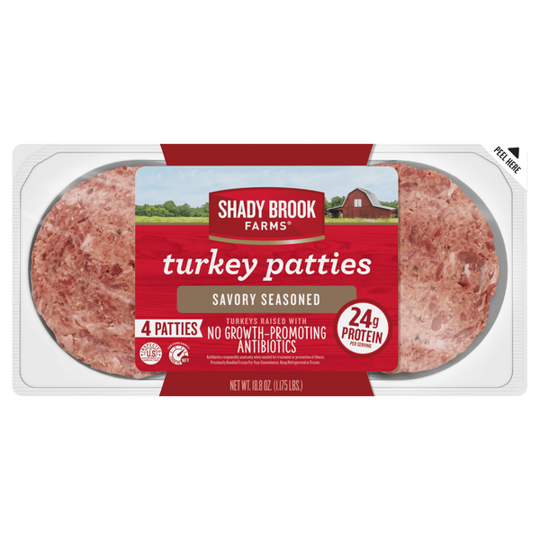 Shady Brook Farms Savory Seasoned Turkey Patties - 4 ct
