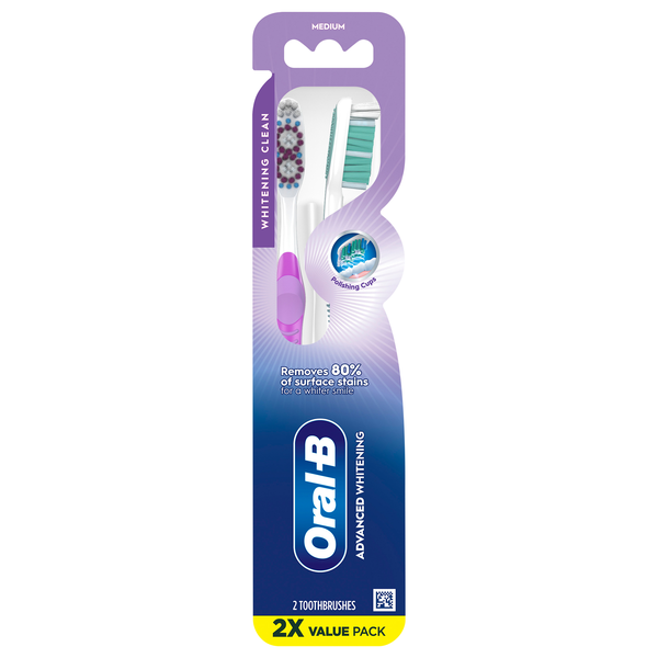 Oral-B 3D Vivid Dual Action Whitening Medium Manual Toothbrush