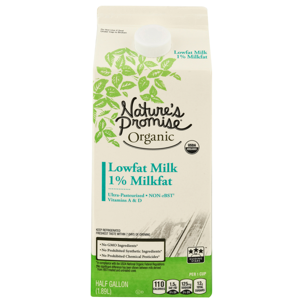 Nature's Promise Organic 1% Low Fat Milk
