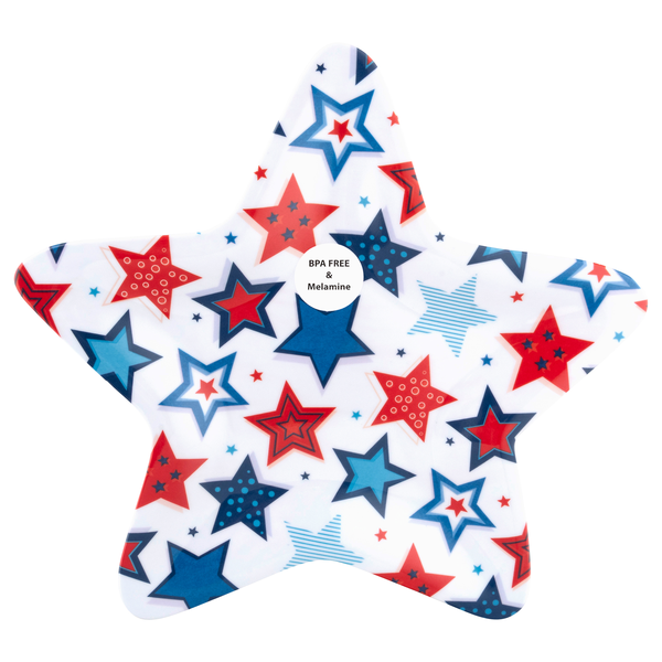 Smart Living Patriotic Star Shaped Plate