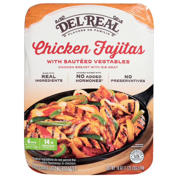 Del Real Chicken Fajitas with Sauteed Vegetables Refrigerated