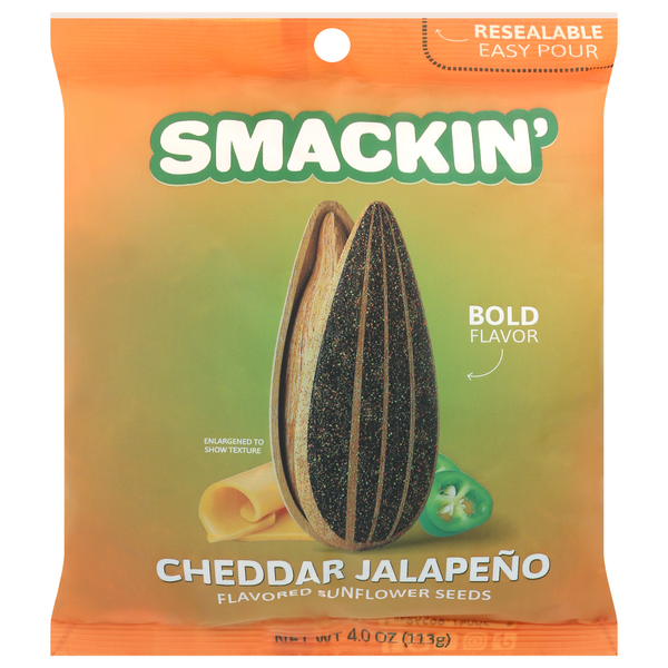 Smackin' Cheddar Jalapeno Flavored Sunflower Seeds
