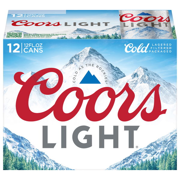 Coors Light Lager Beer - 12 pk