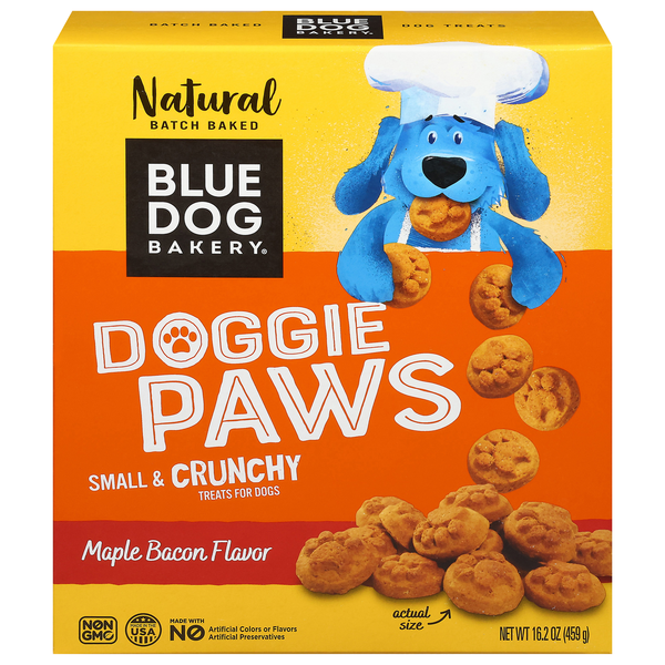 Blue Dog Bakery Doggie Paws Maple Bacon Small & Crunchy Dog Treats