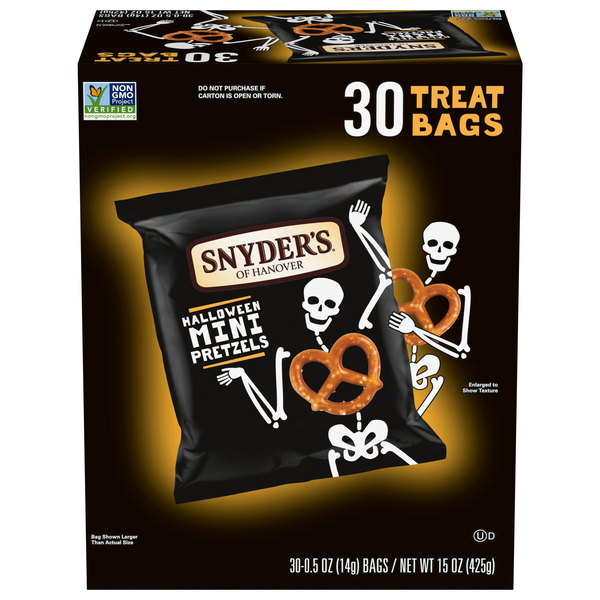 Snyder's of Hanover Mini Halloween Pretzel Snack Packs - 30 ct