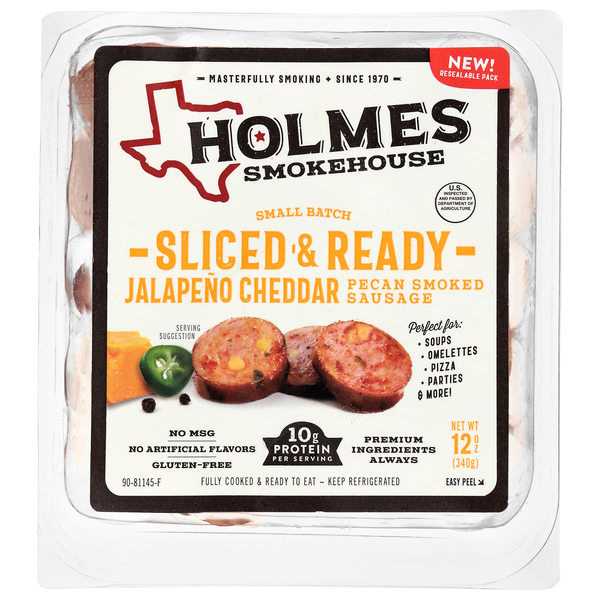 Holmes Smokehouse Sliced & Ready Jalapeno Cheddar Pecan Smoked Sausage