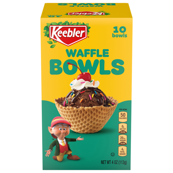 Keebler Waffle Ice Cream Bowls - 10 ct