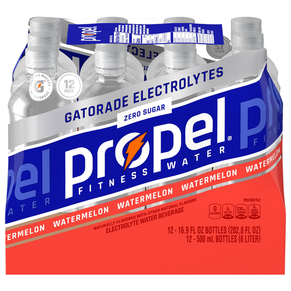 Propel Zero Sugar Watermelon Electrolyte Water Beverage - 12 pk