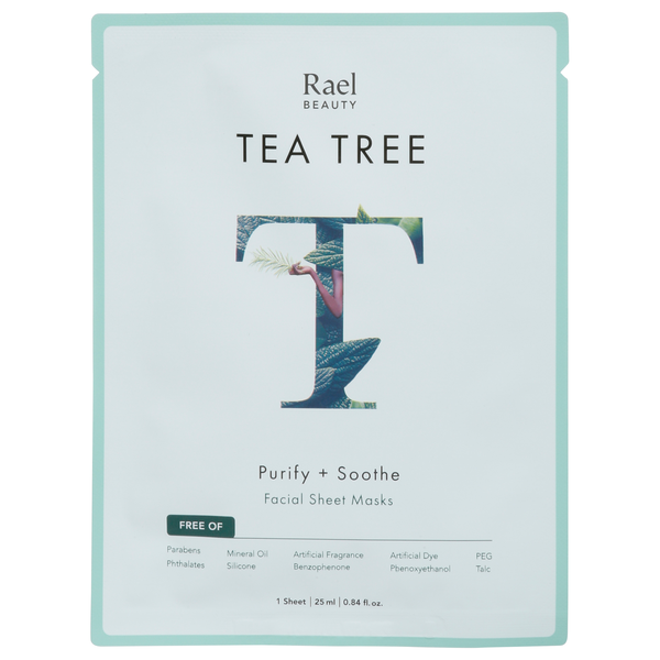 Rael Purify + Soothe Tea Tree Facial Sheet Masks
