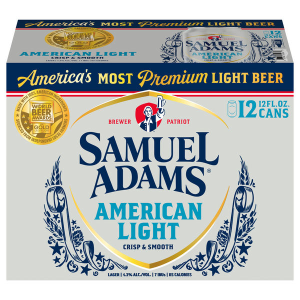 Samuel Adams American Light Lager Beer - 12 pk