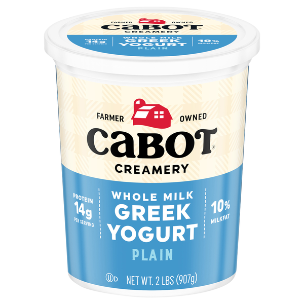 Cabot Creamery Whole Milk Plain Greek Yogurt