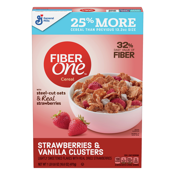 Save on Fiber One Cereal Strawberries & Vanilla Clusters Order Online Delivery Stop & Shop