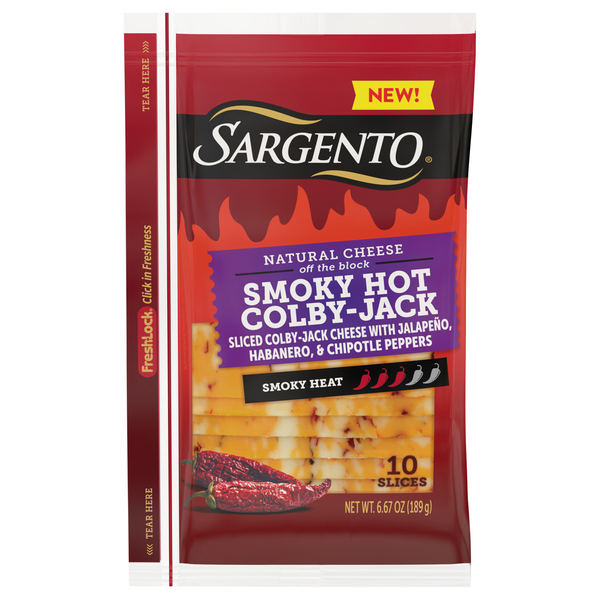 Sargento Natural Smoky Hot Colby-Jack Cheese Slices - 10 ct