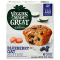Veggies Made Great Gluten Free Blueberry Oat Muffins - 6 ct Frozen