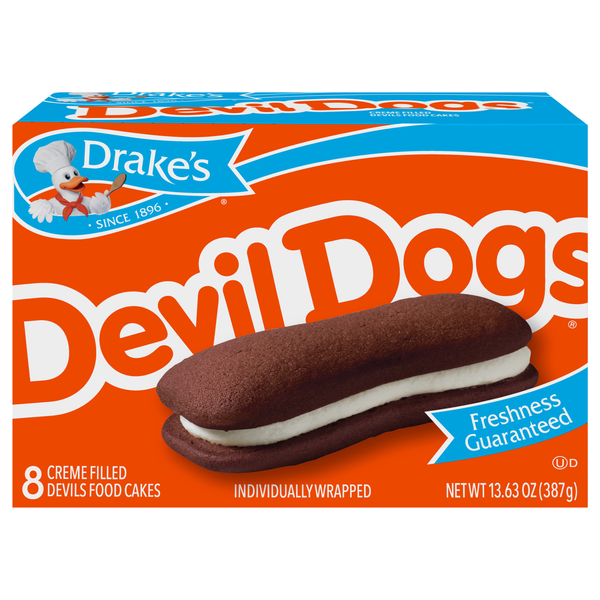 Drake's Devil Dogs Snack Cakes - 8 ct