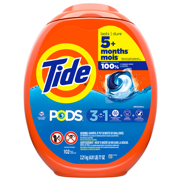 Tide PODS Original Scent Laundry Detergent Pacs - 102 ct