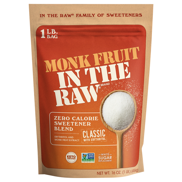 Monk Fruit In The Raw Zero Calorie Sweetener with Erythritol