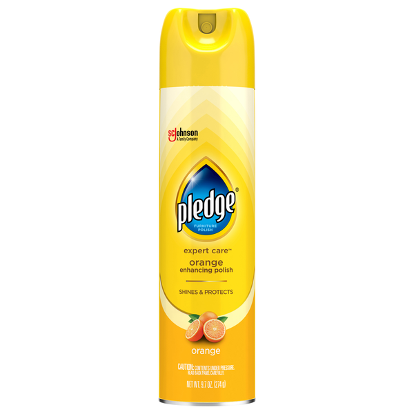Pledge Orange Furniture Polish Aerosol Spray