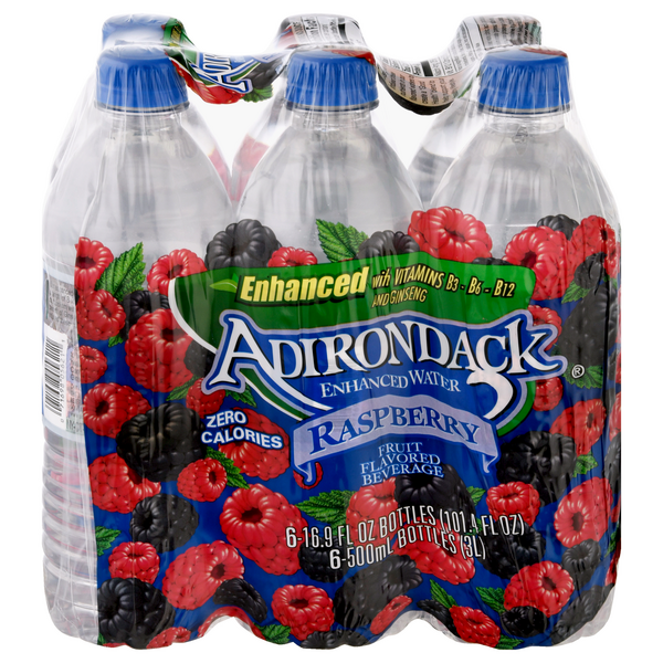 Adirondack Raspberry Enhanced Water - 6 pk