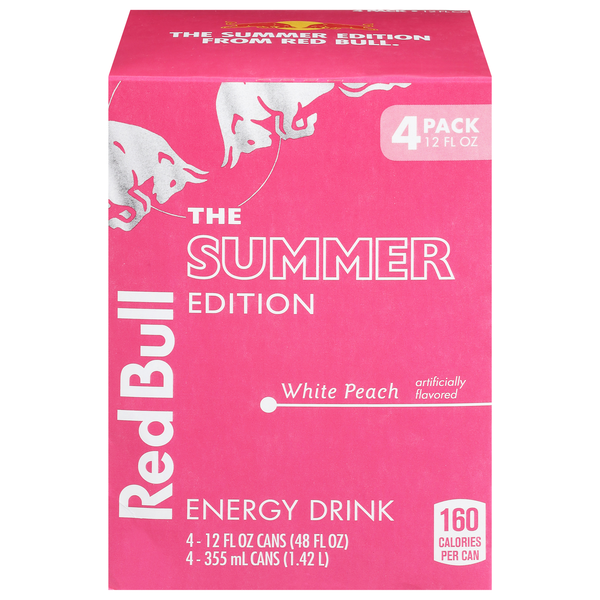 Red Bull The Summer Edition White Peach Energy Drink - 4 pk