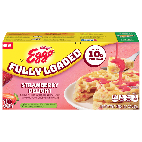 Save on Eggo Fully Loaded Strawberry Delight Protein Waffles 10 ct