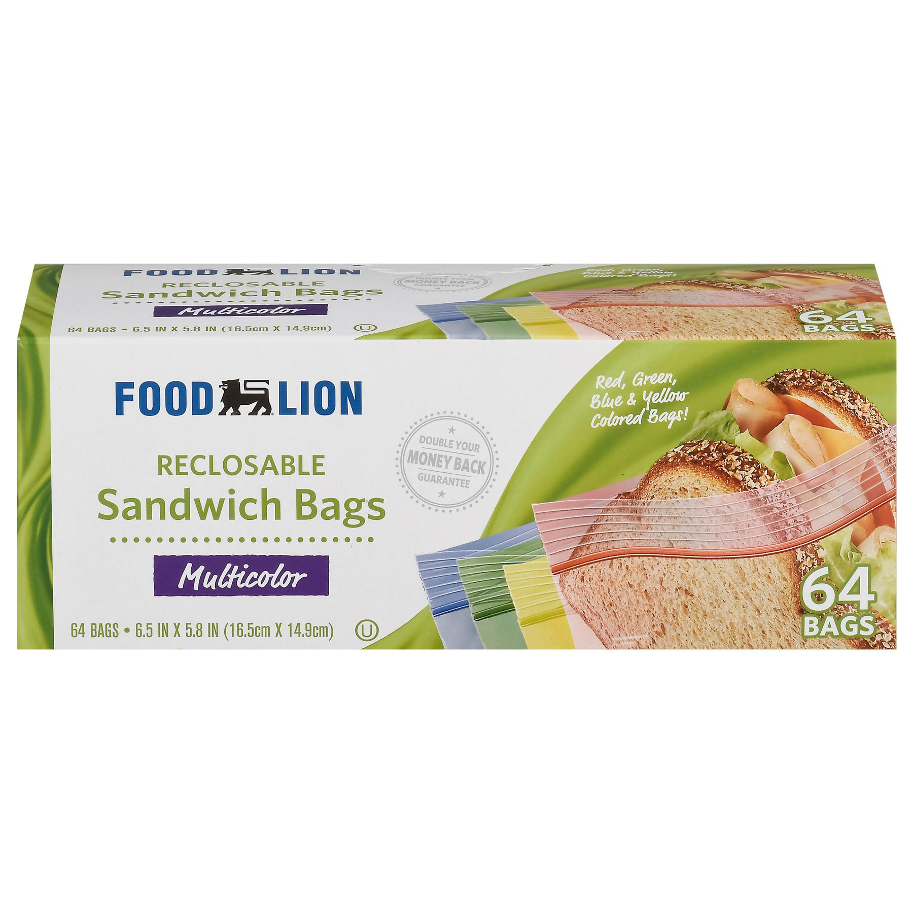 Food Lion Food Lion Sandwich Bags Reclosable Multicolor