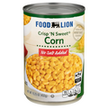 Food Lion No Salt Added Crisp 'N Sweet Corn
