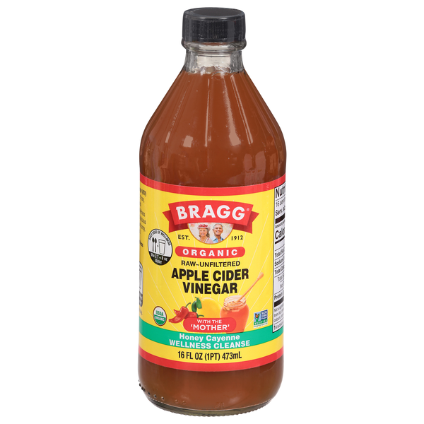 Bragg Organic Raw Unfiltered Honey Cayenne Apple Cider Vinegar