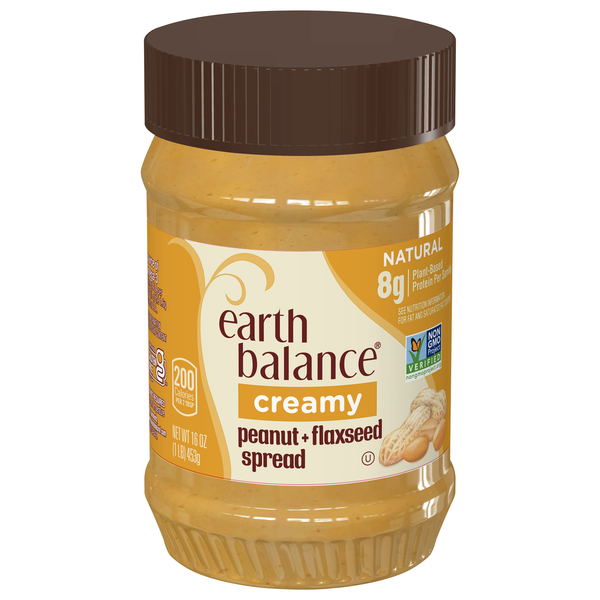 Earth Balance Natural Creamy Peanut + Flaxseed Spread