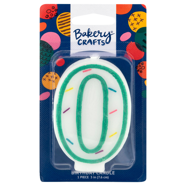 Bakery Crafts Green Birthday Candle #0