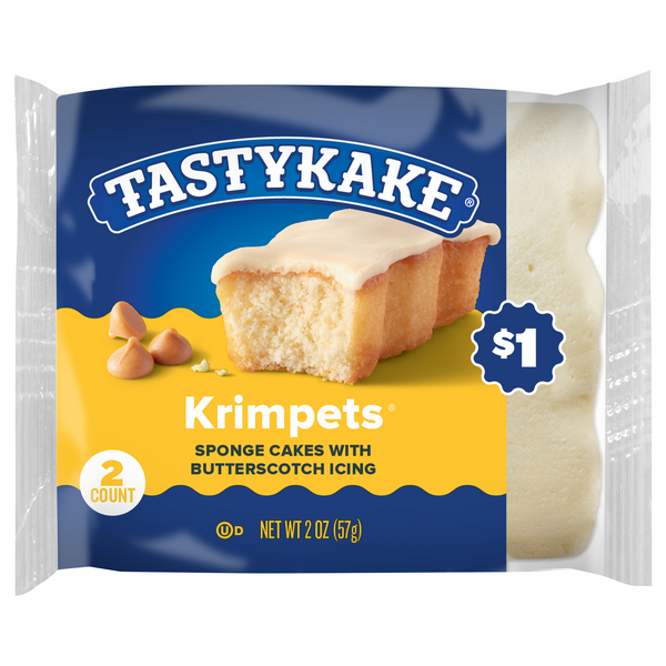 Save on Tastykake Krimpets Sponge Cakes with Butterscotch Icing 2 ct