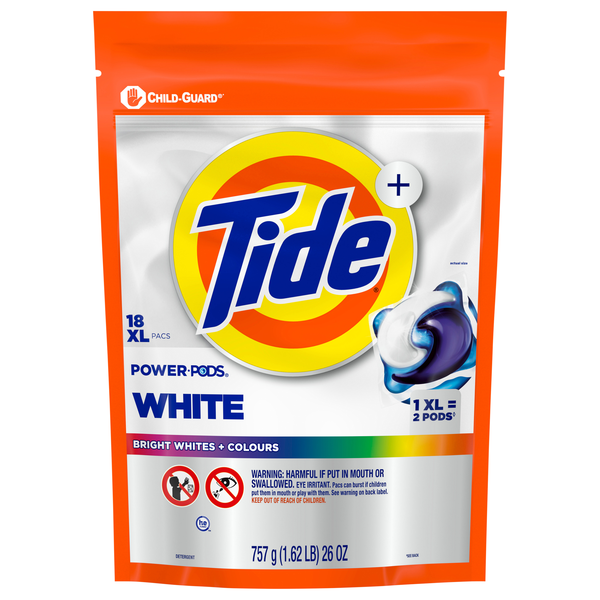 Tide + Oxi White & Bright Laundry Power Pods - 18 ct