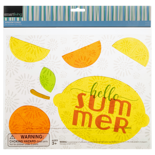 Smart Living Summer Window Clings Lemon Ages 3+