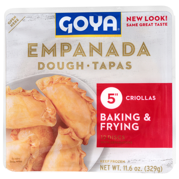Goya Empanada Dough Criollas for Baking & Frying 5 Inch