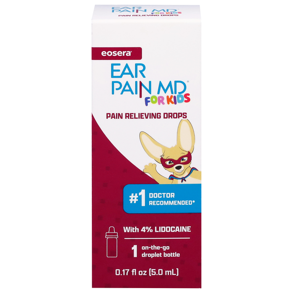 Eosera Ear Pain MD for Kids Pain Relieving Drops