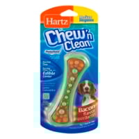 Hartz Chew 'n Clean Dental Duo Bacon Flavor Medium Dog Toy + Treat