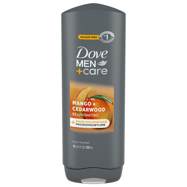 Dove Men+Care Rejuvenating Mango + Cedarwood Body & Face Wash