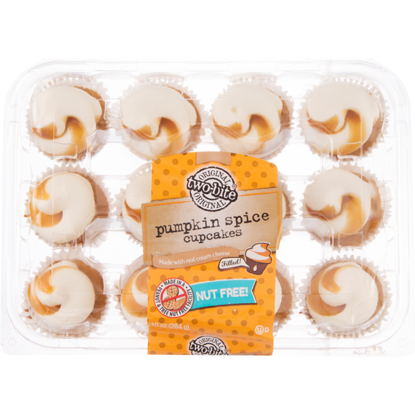 two-bite Pumpkin Spice Mini Cupcakes - 12 ct