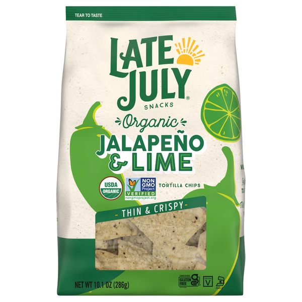 Save on Late July Organic Gluten Free Jalapeno & Lime Tortilla Chips
