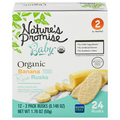 Nature's Promise Organic Baby Stage 2 Banana Rice Rusks - 24 ct