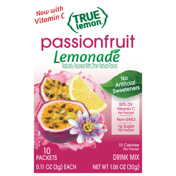 True Lemon Passionfruit Lemonade Drink Mix - 10 ct
