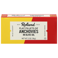 Roland Flat Anchovies Fillets in Olive Oil Salt Added