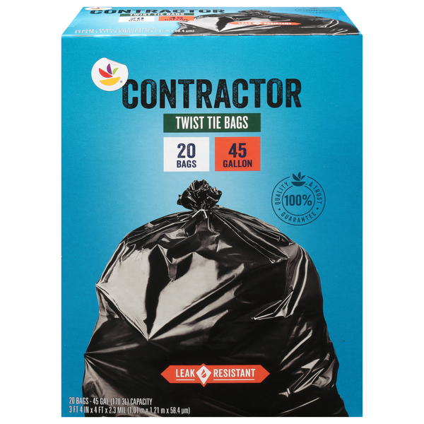Our Brand Contractor Twist Tie Bags 45 Gallon