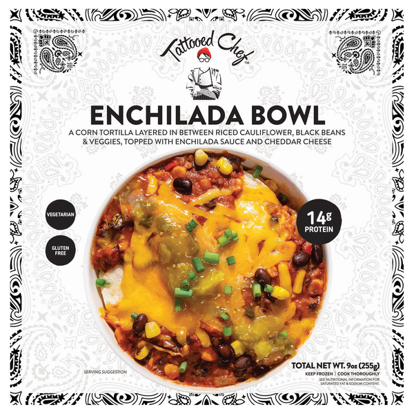 Tattooed Chef Gluten Free Enchilada 14g Protein Bowl Frozen
