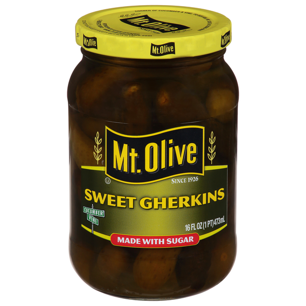 Mt. Olive Sweet Gherkins Made with Sugar