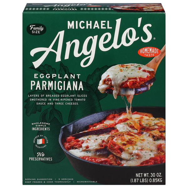 Michael Angelo's Eggplant Parmigiana Family Size Frozen Meal