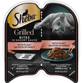 SHEBA Grilled Bites w/Flaky Salmon in Gravy Cat Food - 2 ct