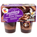 Stop & Shop Chocolate Vanilla Pudding Cups - 4 ct