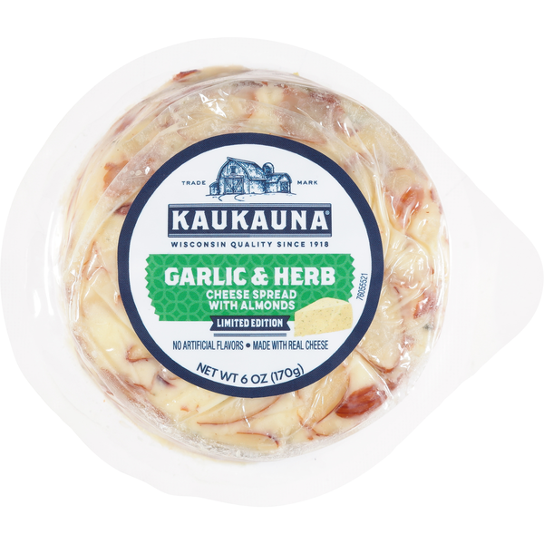 Kaukauna Garlic & Herb Cheese Spread with Almonds