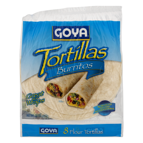 Goya Burritos Flour Tortillas 10 Inch - 8 ct